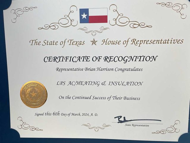 Professional HVAC certification earned by Limitless Premier Services.