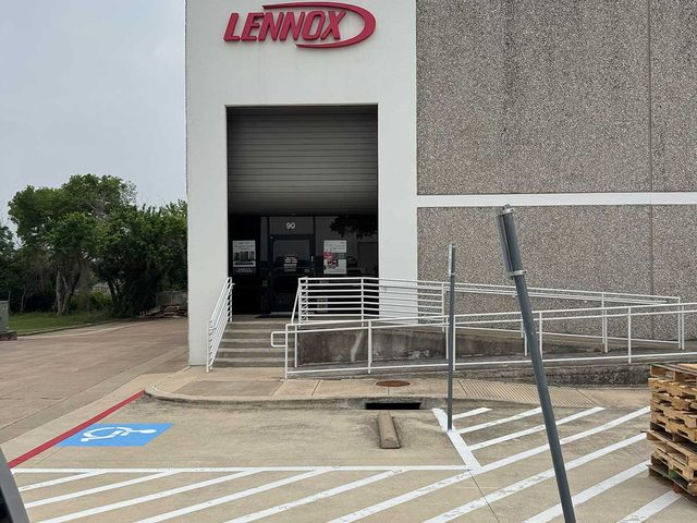 Commercial HVAC service location at a Lennox facility.